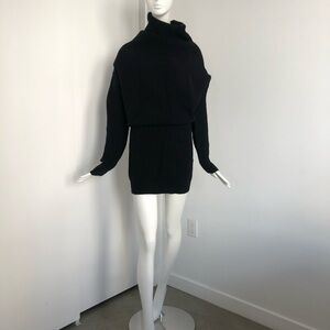 Acne Black Cowl Neck Sweater Dress